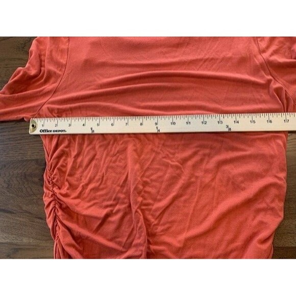 Soft Surroundings  MED Orange Tunic Top Boat Neck Coastal Core Beachy Travel - Picture 10 of 13